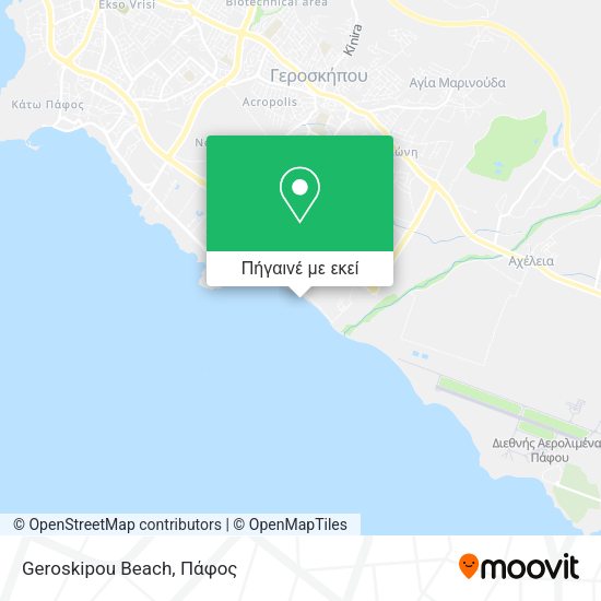 Geroskipou Beach χάρτης