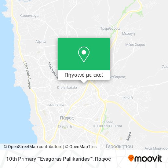 10th Primary ""Evagoras Pallikarides"" χάρτης