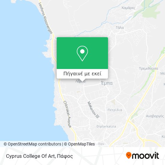 Cyprus College Of Art χάρτης