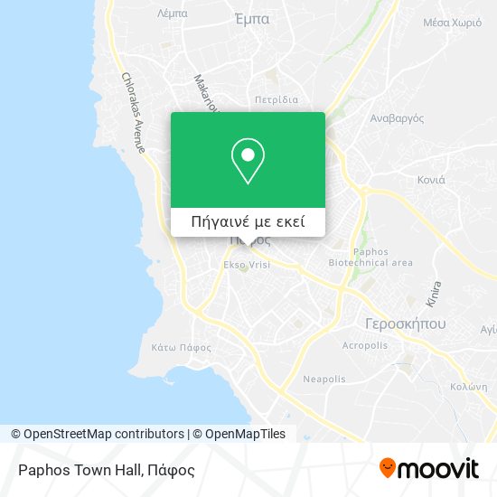 Paphos Town Hall χάρτης