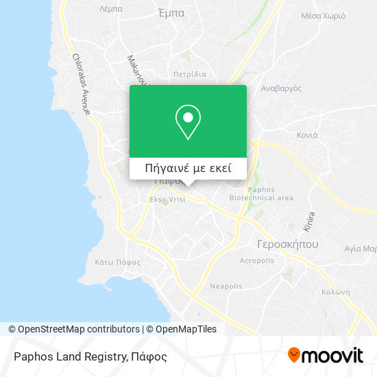 Paphos Land Registry χάρτης
