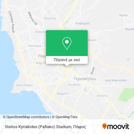 Stelios Kyriakides (Pafiako) Stadium χάρτης
