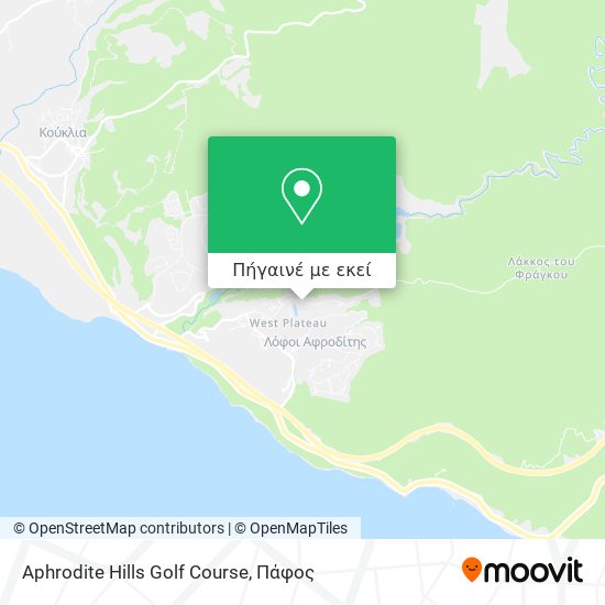 Aphrodite Hills Golf Course χάρτης