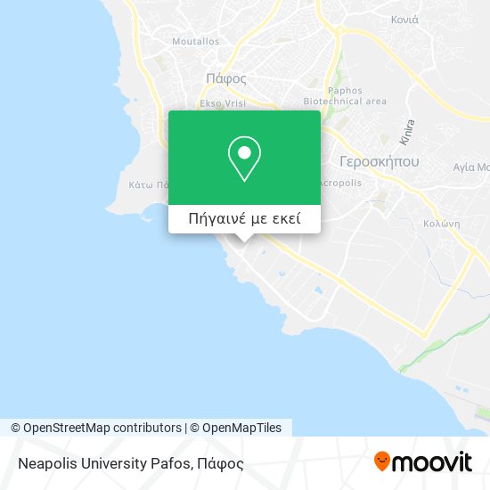 Neapolis University Pafos χάρτης