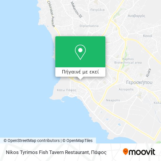 Nikos Tyrimos Fish Tavern Restaurant χάρτης