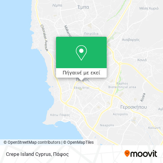Crepe Island Cyprus χάρτης