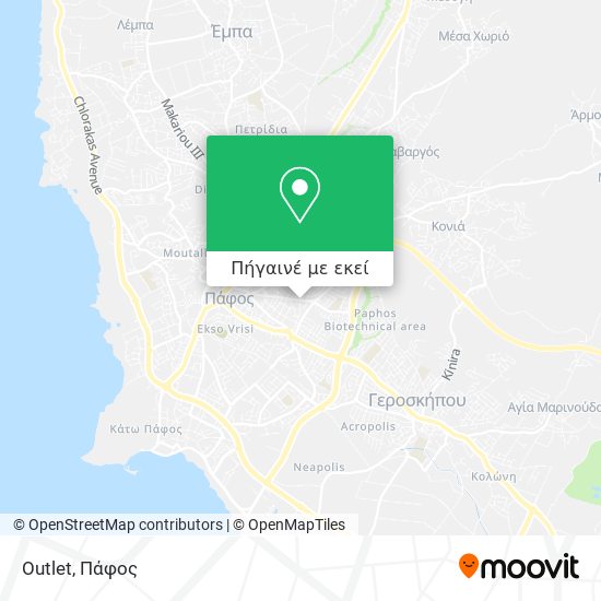 Outlet χάρτης
