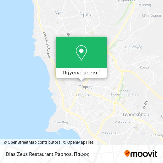Dias Zeus Restaurant Paphos χάρτης