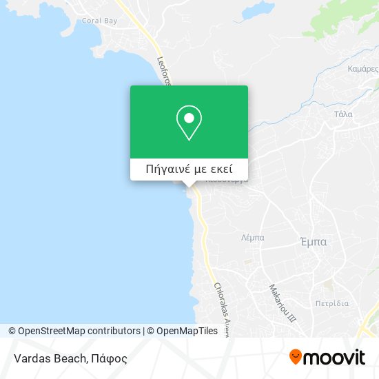 Vardas Beach χάρτης