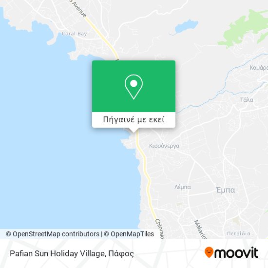 Pafian Sun Holiday Village χάρτης
