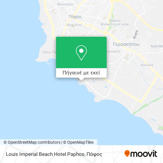 Louis Imperial Beach Hotel Paphos χάρτης