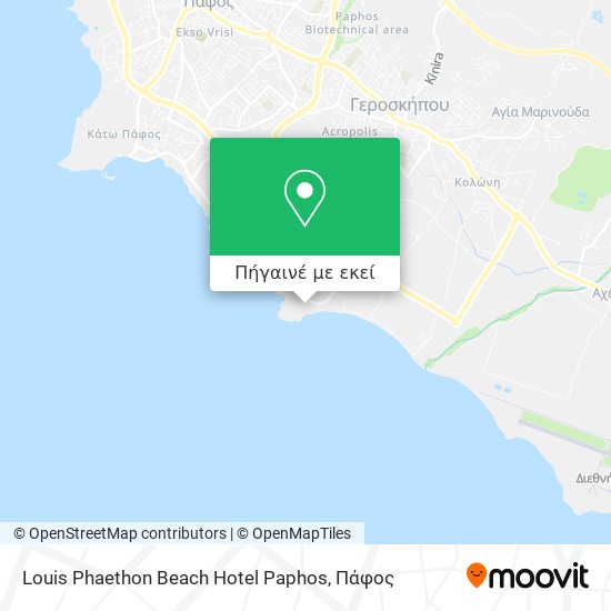 Louis Phaethon Beach Hotel Paphos χάρτης