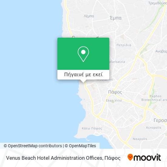 Venus Beach Hotel Administration Offices χάρτης