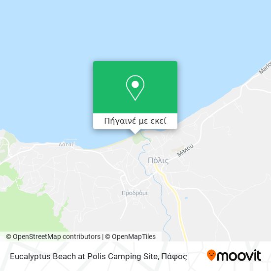 Eucalyptus Beach at Polis Camping Site χάρτης