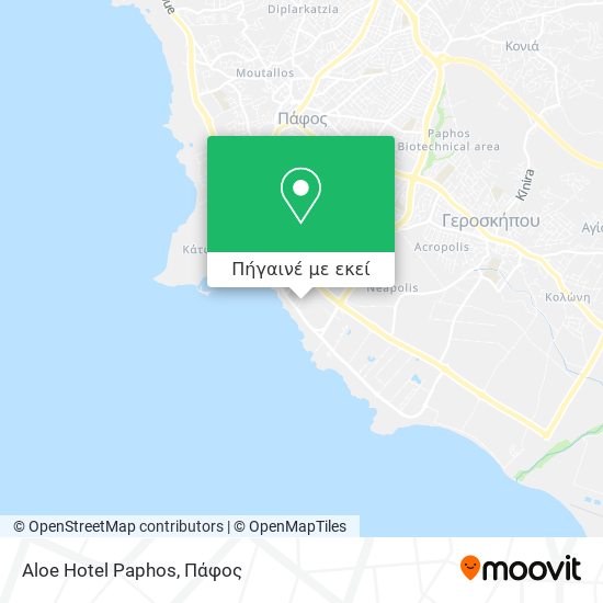 Aloe Hotel Paphos χάρτης