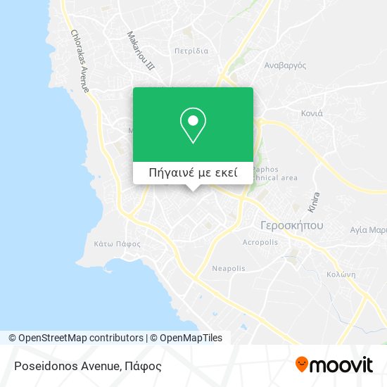 Poseidonos Avenue χάρτης