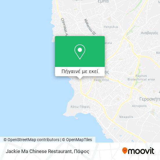 Jackie Ma Chinese Restaurant χάρτης