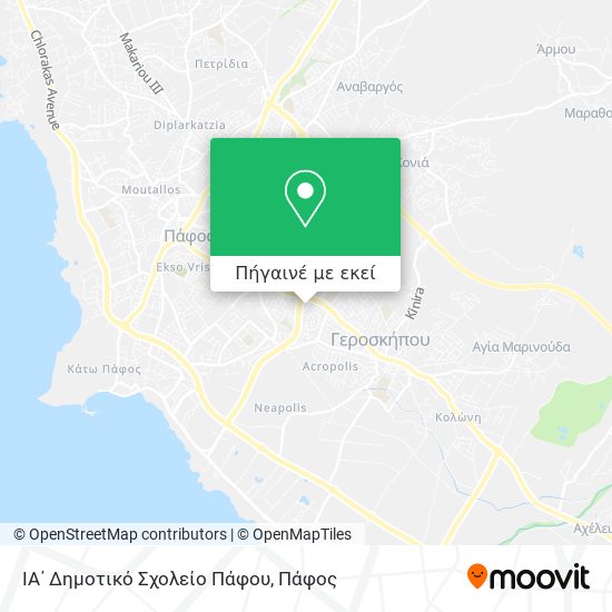 ΙΑ΄ Δημοτικό Σχολείο Πάφου χάρτης