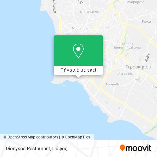 Dionysos Restaurant χάρτης