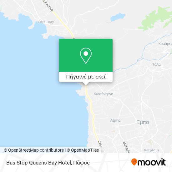 Bus Stop Queens Bay Hotel χάρτης