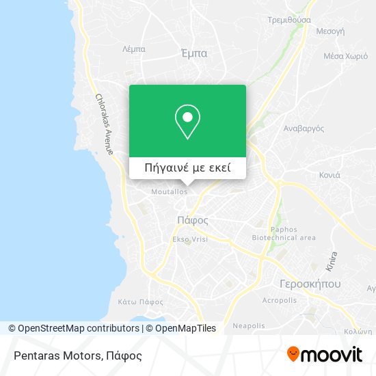 Pentaras Motors χάρτης