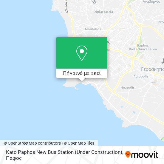 Kato Paphos New Bus Station (Under Construction) χάρτης