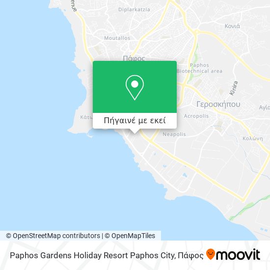 Paphos Gardens Holiday Resort Paphos City χάρτης