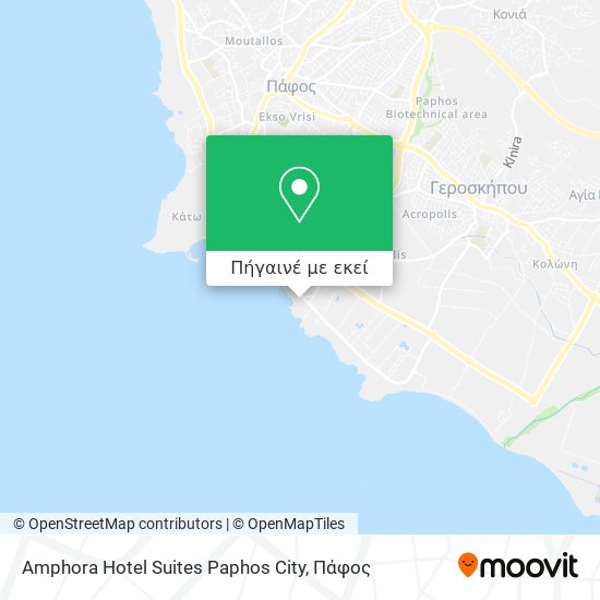 Amphora Hotel Suites Paphos City χάρτης