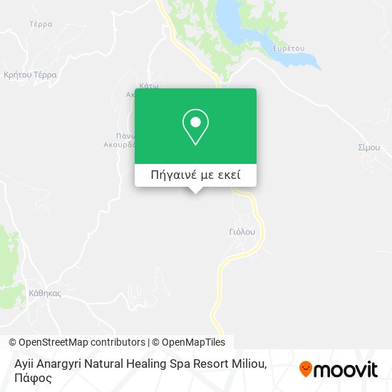 Ayii Anargyri Natural Healing Spa Resort Miliou χάρτης