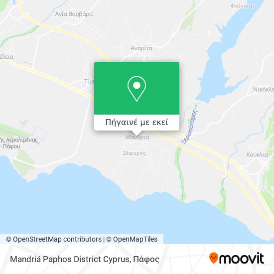 Mandriá Paphos District Cyprus χάρτης