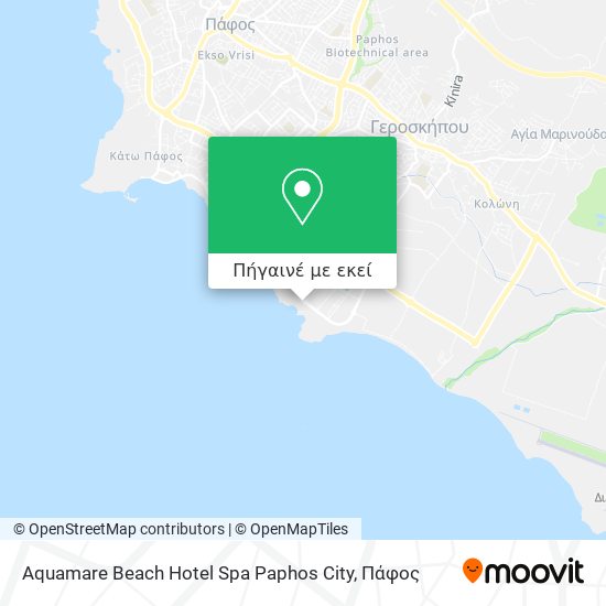 Aquamare Beach Hotel Spa Paphos City χάρτης