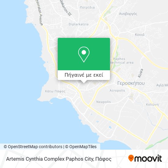 Artemis Cynthia Complex Paphos City χάρτης
