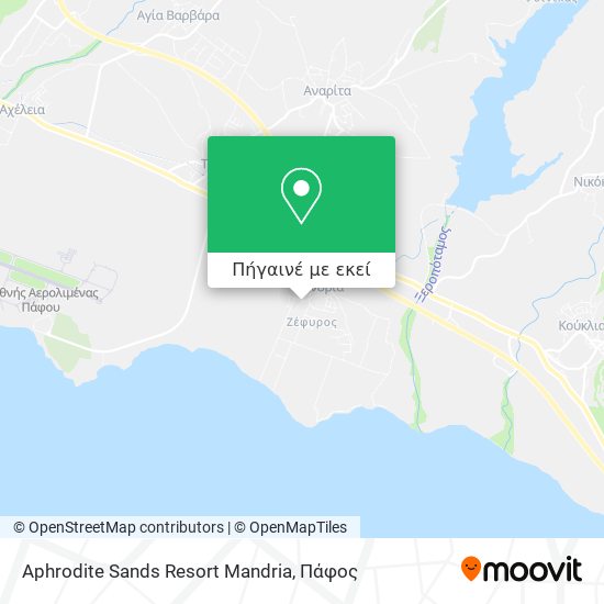 Aphrodite Sands Resort Mandria χάρτης