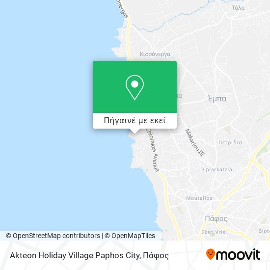 Akteon Holiday Village Paphos City χάρτης