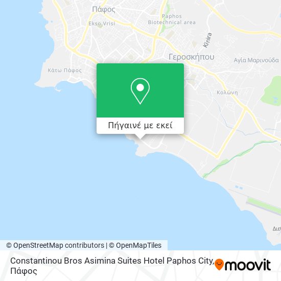 Constantinou Bros Asimina Suites Hotel Paphos City χάρτης