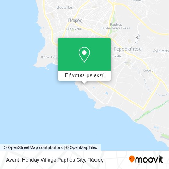 Avanti Holiday Village Paphos City χάρτης