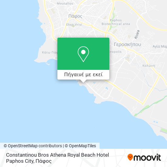 Constantinou Bros Athena Royal Beach Hotel Paphos City χάρτης