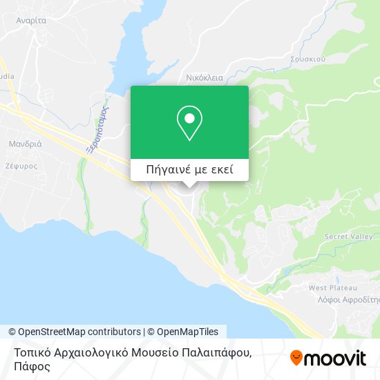 Τοπικό Αρχαιολογικό Μουσείο Παλαιπάφου χάρτης