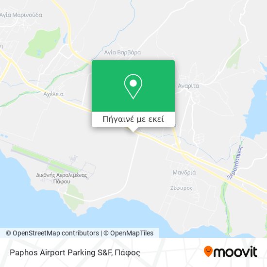 Paphos Airport Parking S&F χάρτης