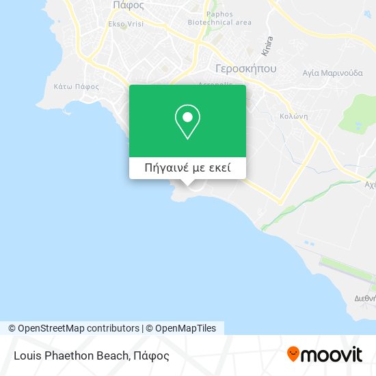 Louis Phaethon Beach χάρτης