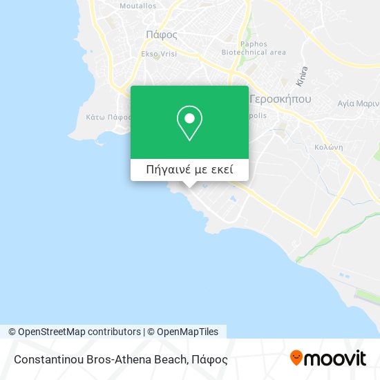 Constantinou Bros-Athena Beach χάρτης