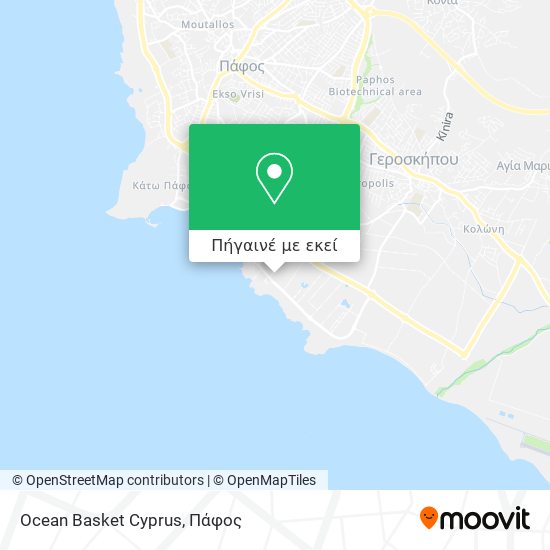 Ocean Basket Cyprus χάρτης