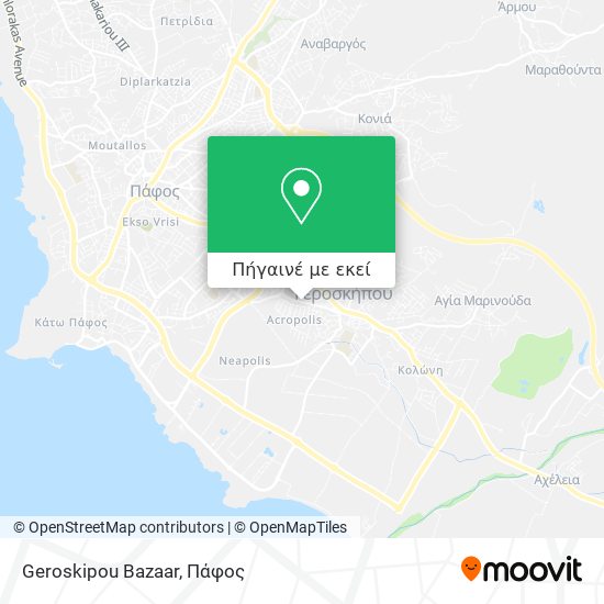 Geroskipou Bazaar χάρτης