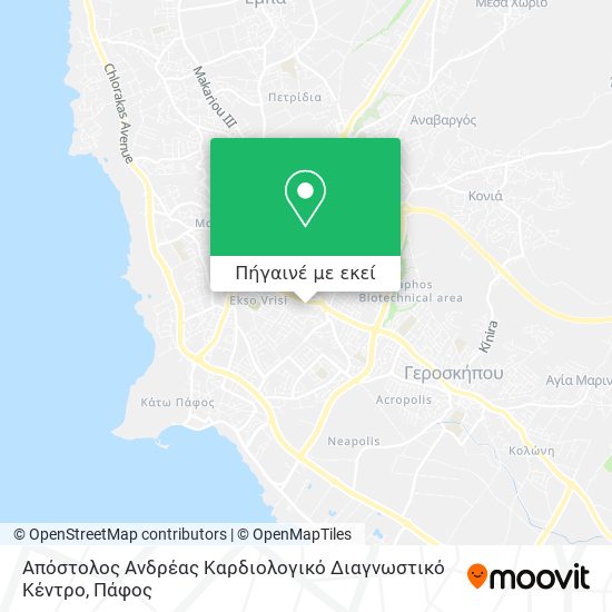 Απόστολος Ανδρέας Καρδιολογικό Διαγνωστικό Κέντρο χάρτης