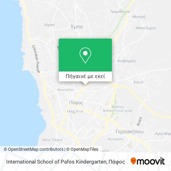 International School of Pafos Kindergarten χάρτης
