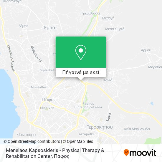 Menelaos Kapsosideris - Physical Therapy & Rehabilitation Center χάρτης