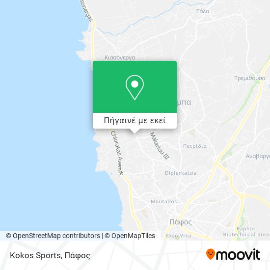 Kokos Sports χάρτης