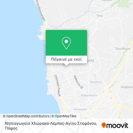 Νηπιαγωγείο Χλώρακα-Λέμπας-Αγίου Στεφάνου χάρτης