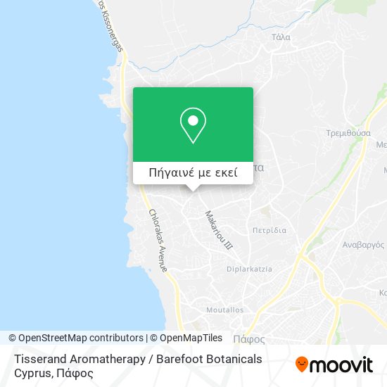 Tisserand Aromatherapy / Barefoot Botanicals Cyprus χάρτης