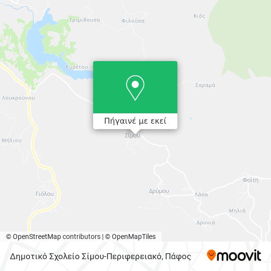 Δημοτικό Σχολείο Σίμου-Περιφερειακό χάρτης